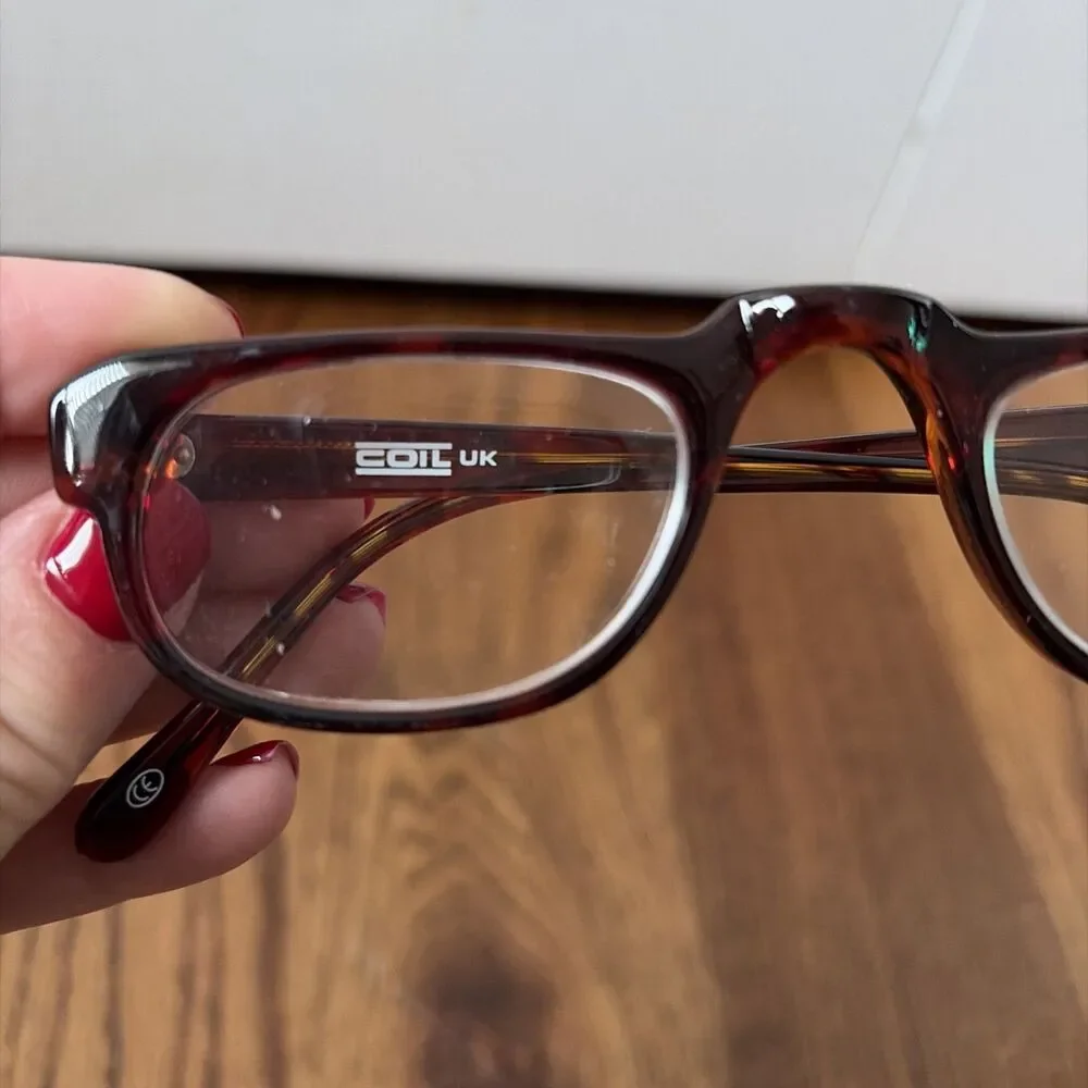 Vintage Coil UK Eyeglass Frames Tortoise Brown 49-26-145 Clean!!